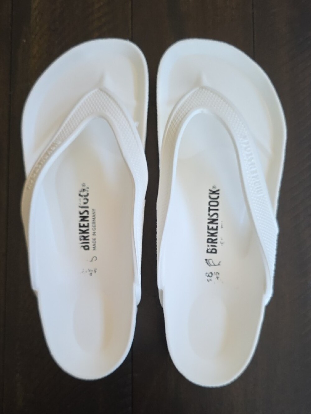 Birkenstock White EVA Honolulu Essential Flip Sandals Sz 38